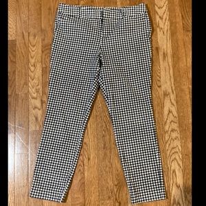 High-Waisted Gingham Pixie Ankle Pants